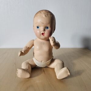 VIntage Early 1900s 8 Inch Composition Baby Doll